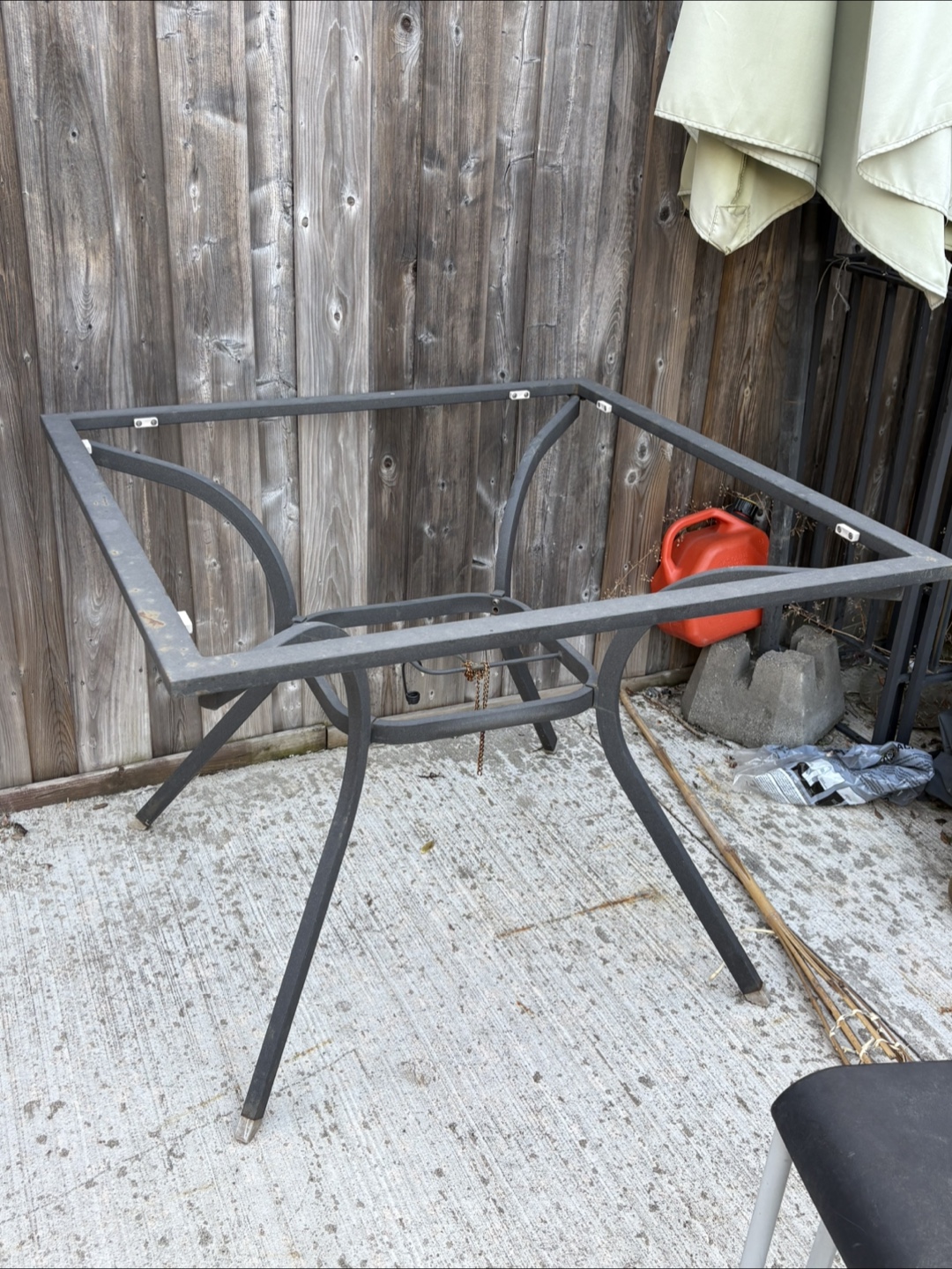 Metal Patio Table Frame - Gray
