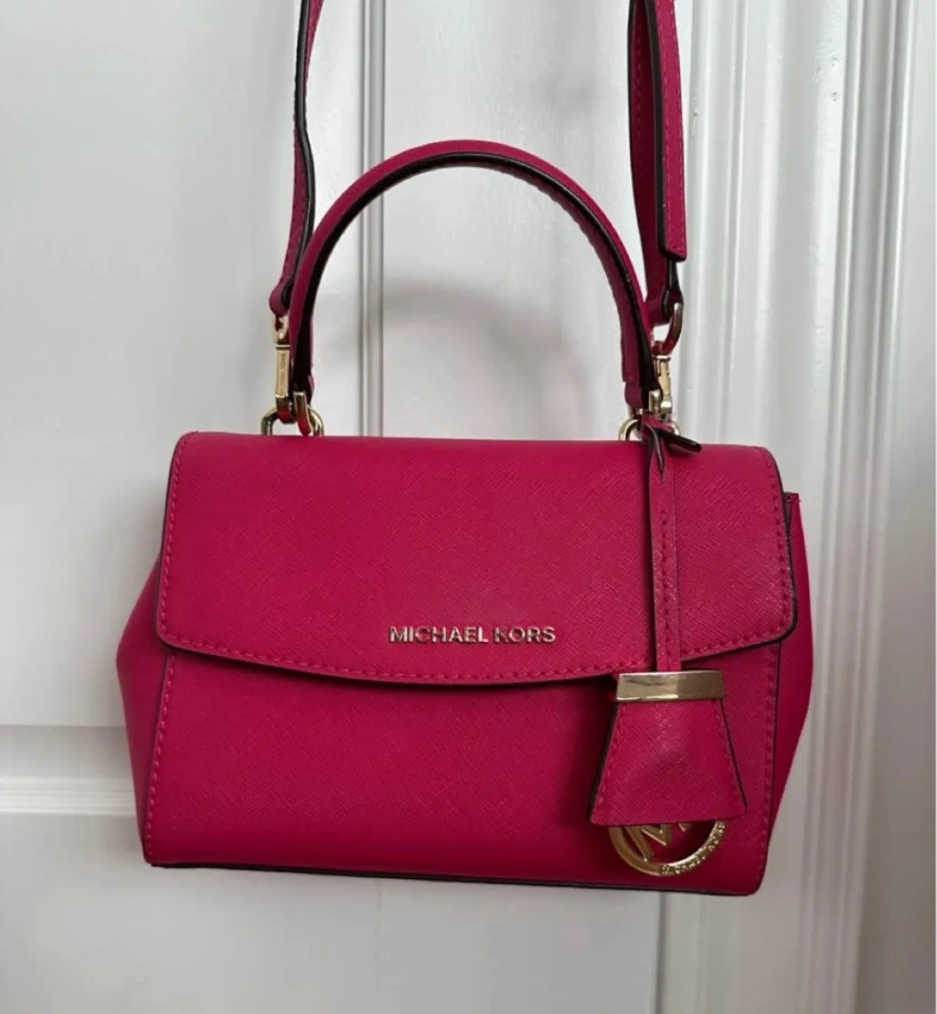 Michael Kors Pink Leather Crossbody Bag thumbnail