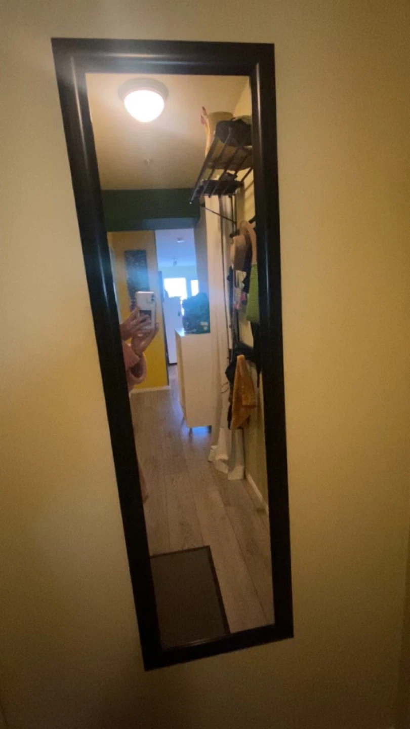 Full Length Black Framed Mirror - photo 3