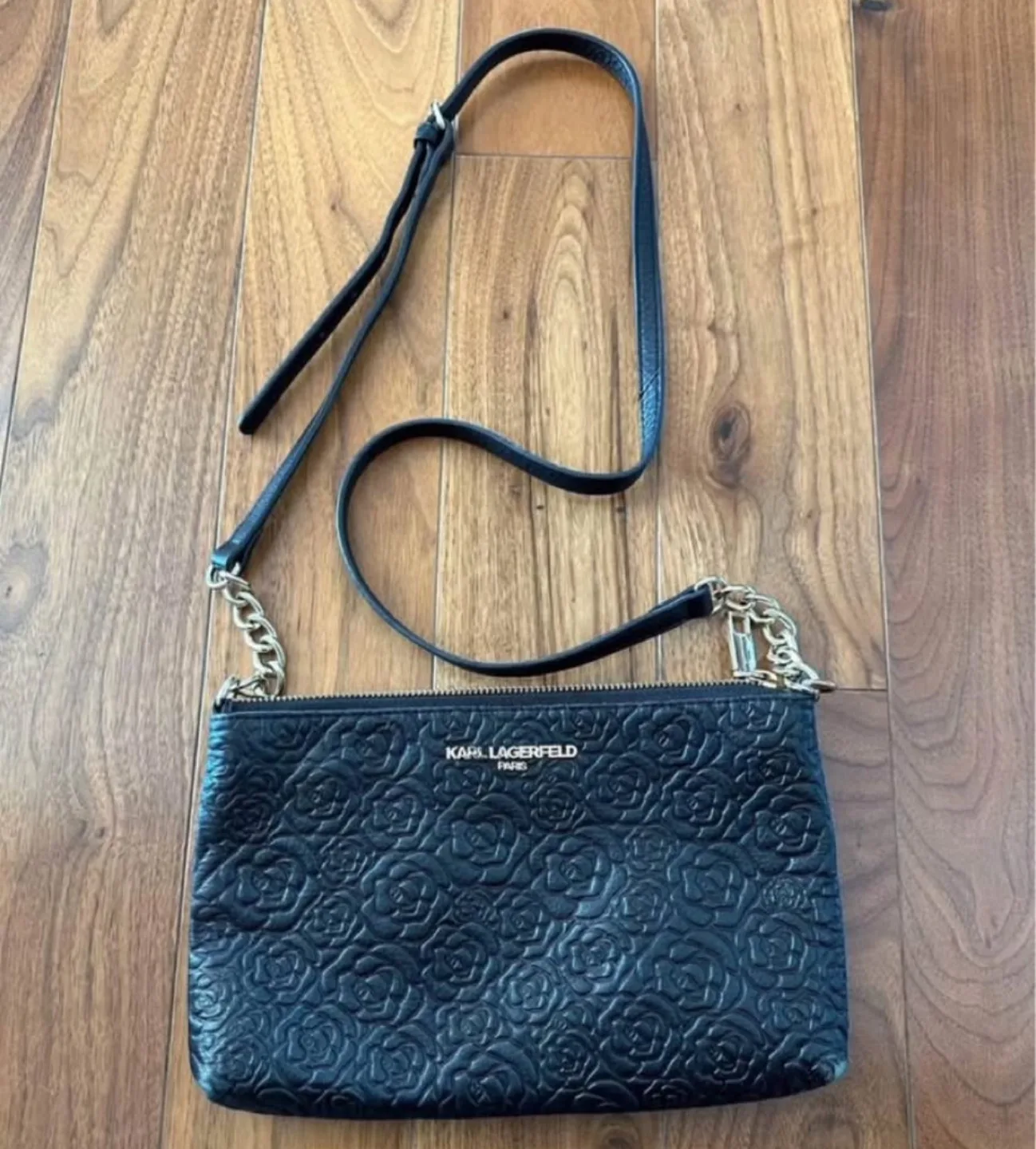 Karl Lagerfeld Paris Black Crossbody Bag thumbnail