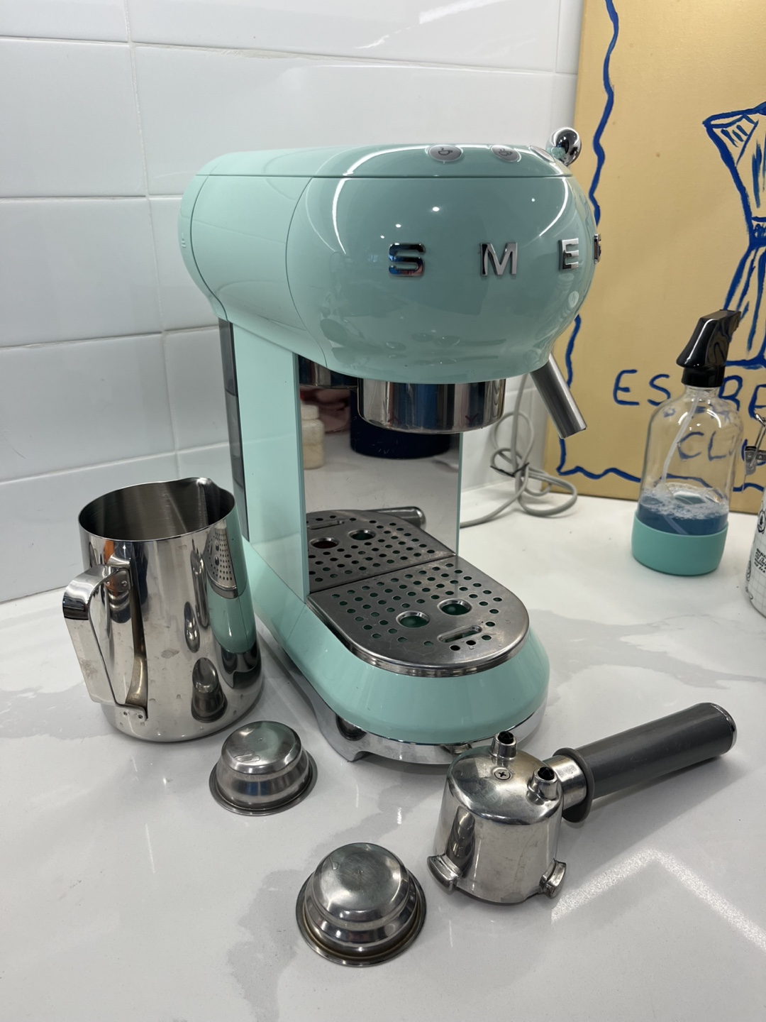 Smeg Espresso Machine - Mint Green