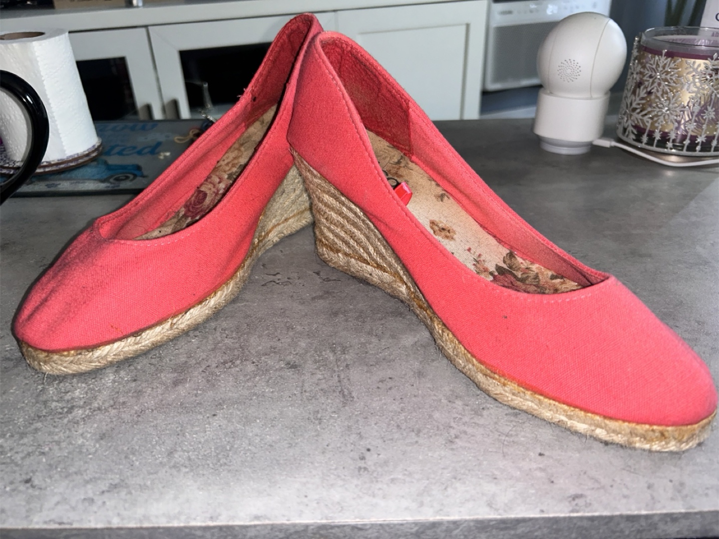 Naco Coral Espadrille Wedge Shoes - Size 9 - photo 2