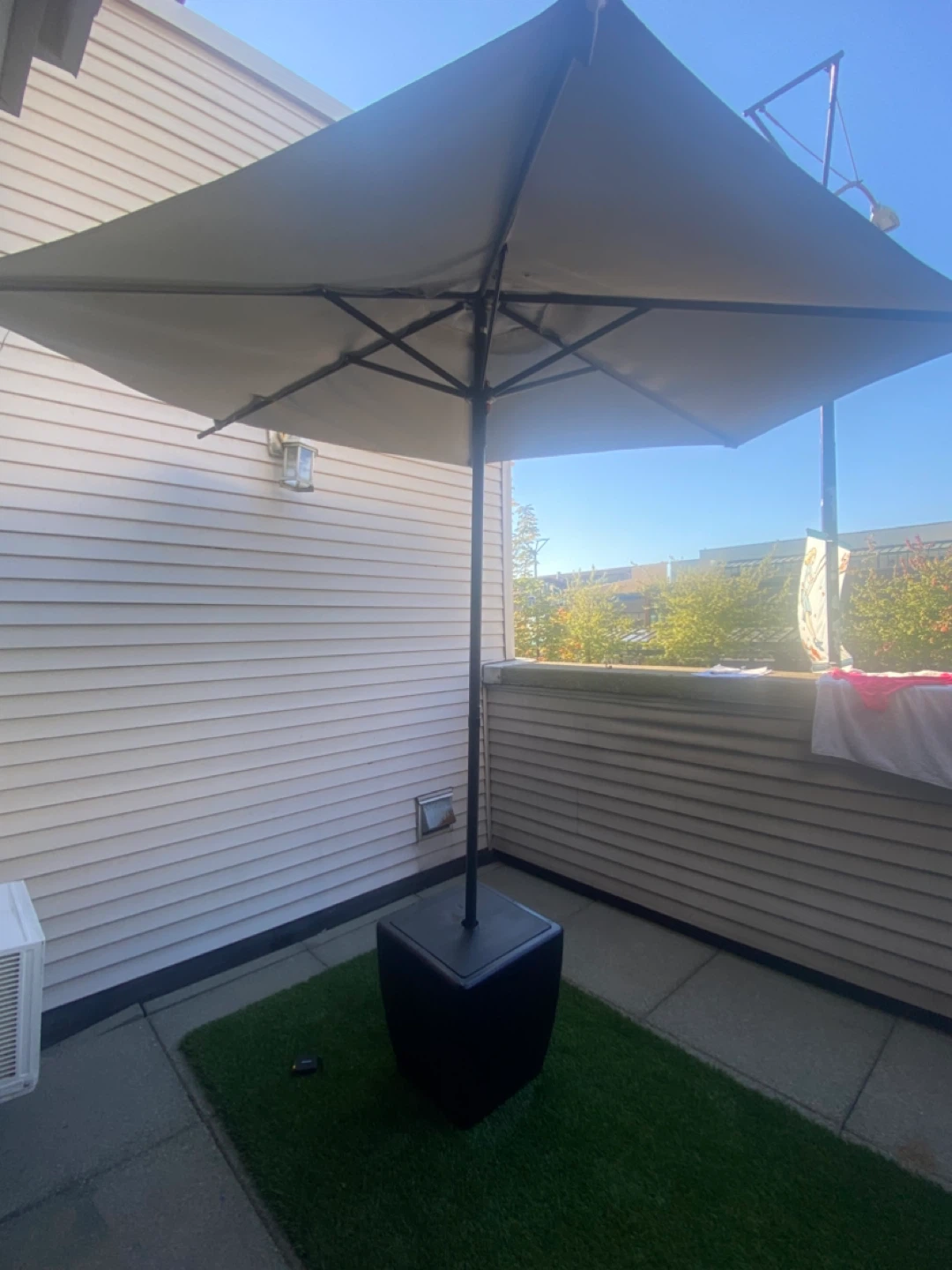 Patio Umbrella with Base - Great Condition! - photo 2
