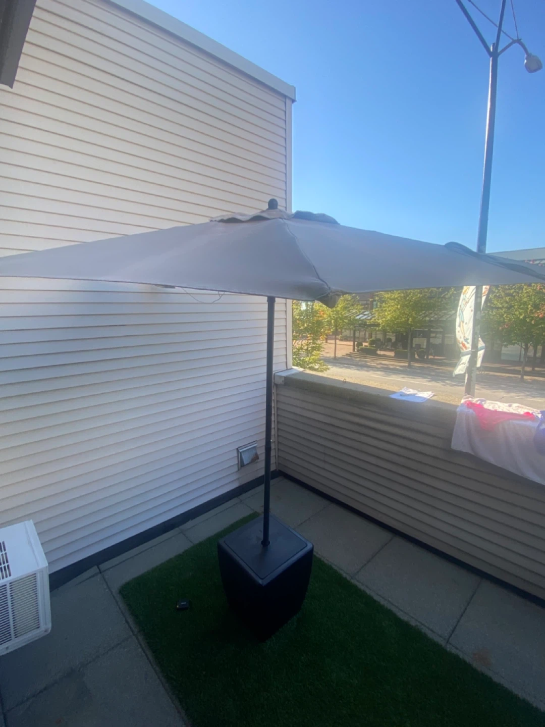 Patio Umbrella with Base - Great Condition! - photo 3