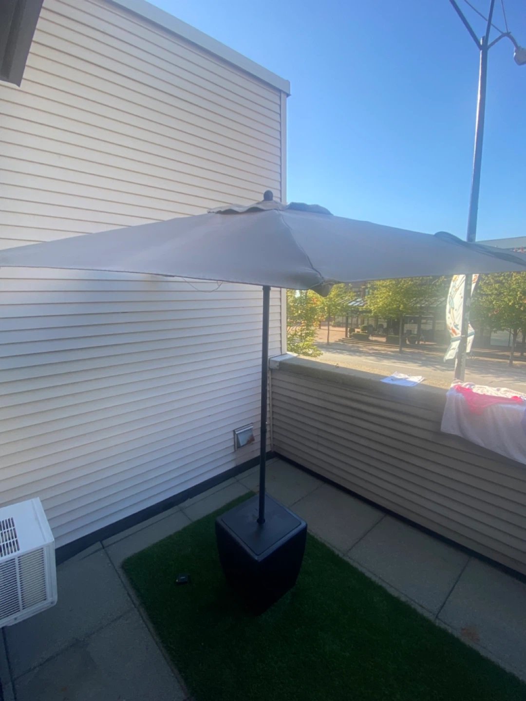 Patio Umbrella with Base - Great Condition! - photo 4