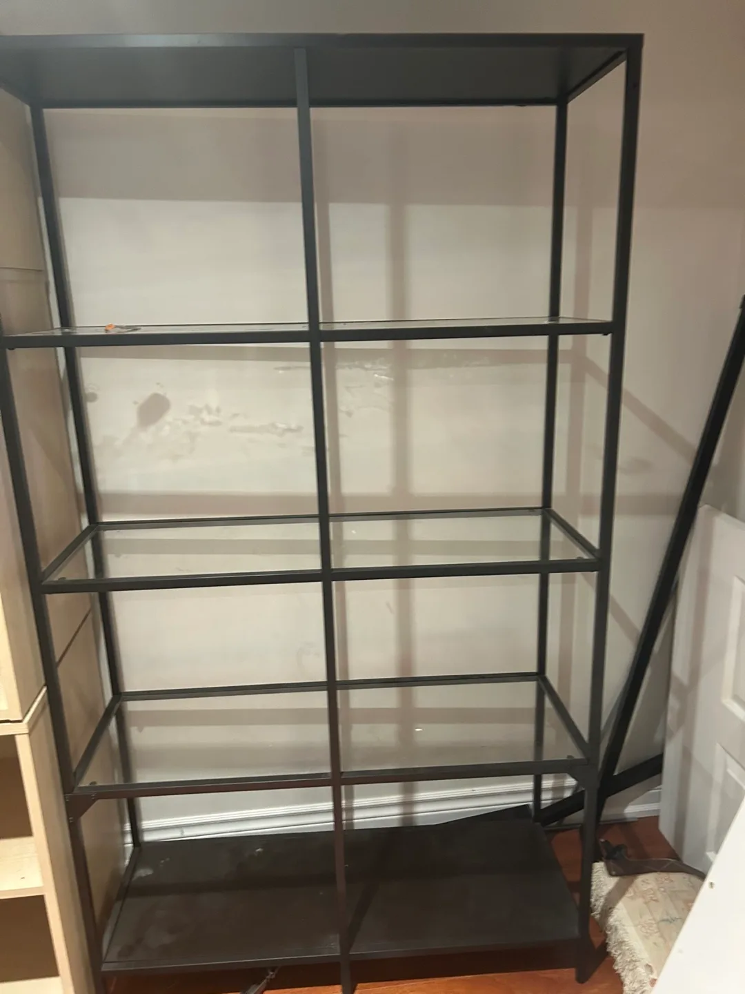 Black Metal & Glass Shelving Unit thumbnail