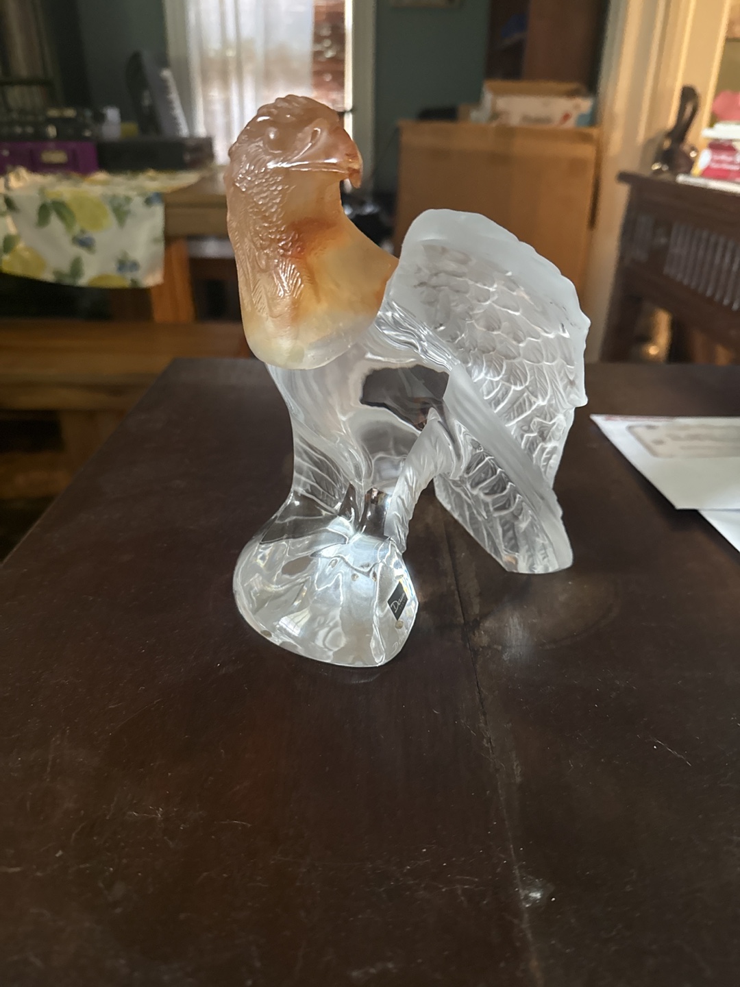 Daum Crystal Eagle Figurine