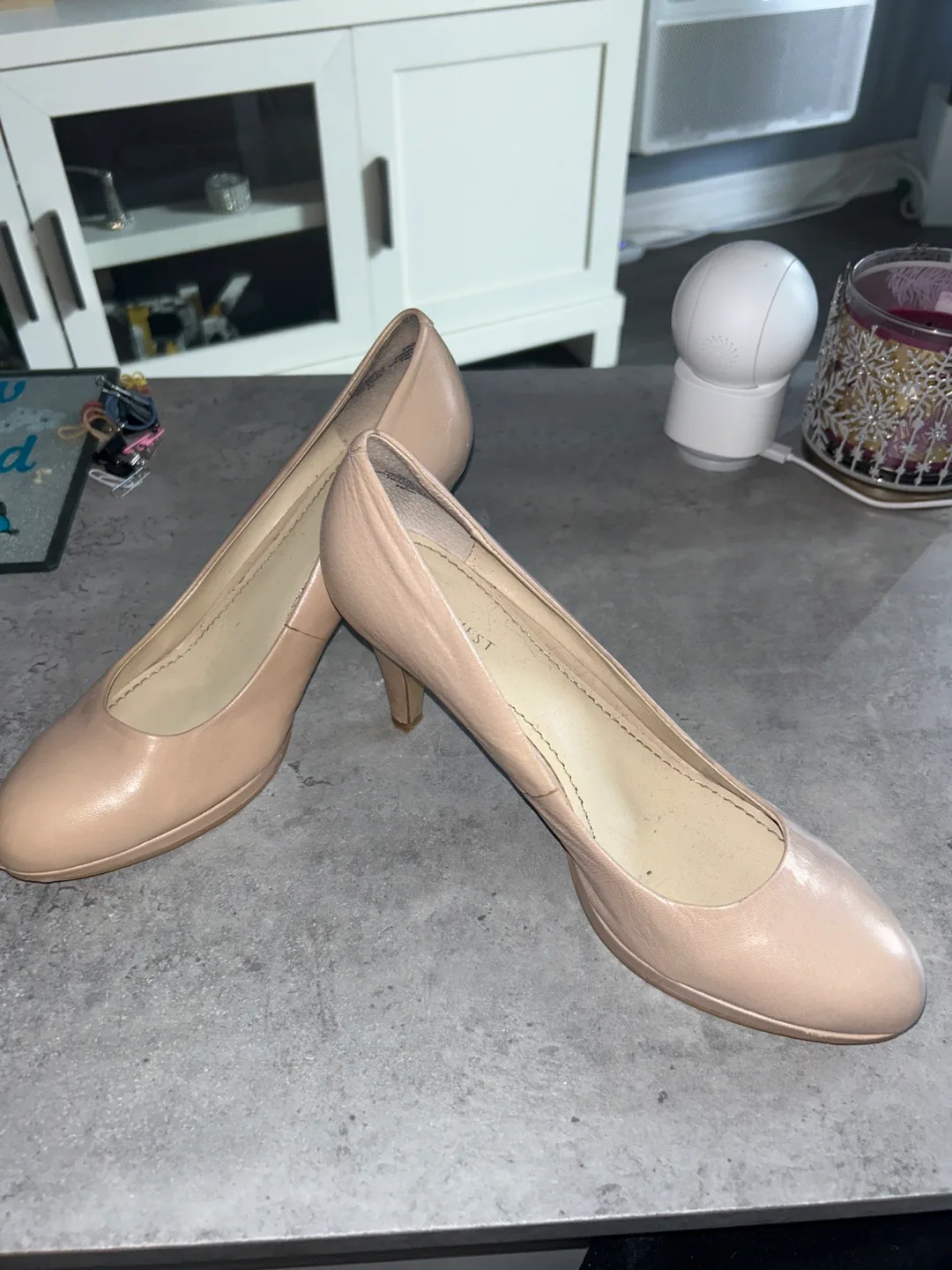 Nine West Nude Heels - Size 8 thumbnail