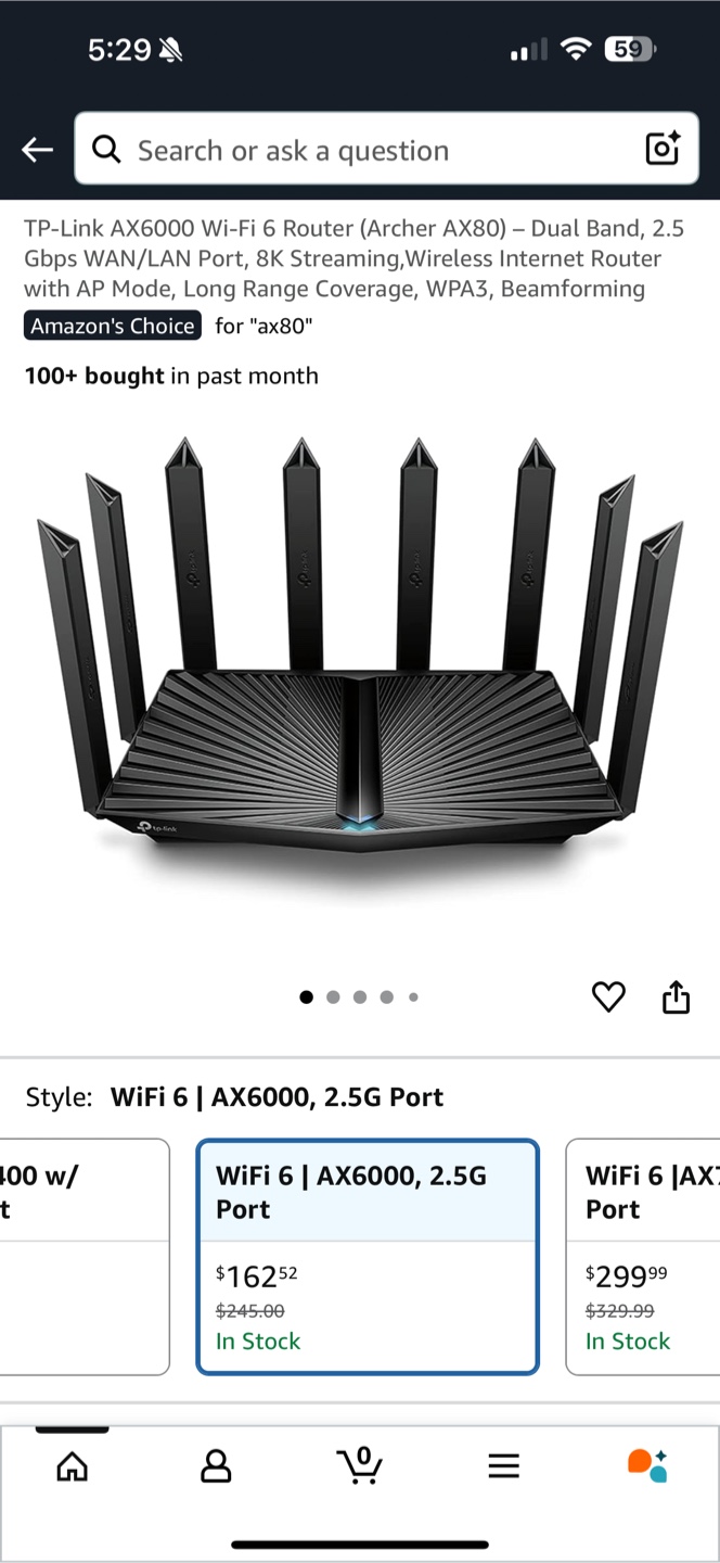 TP-Link AX6000 WiFi 6 Router (Archer AX80) - photo 2
