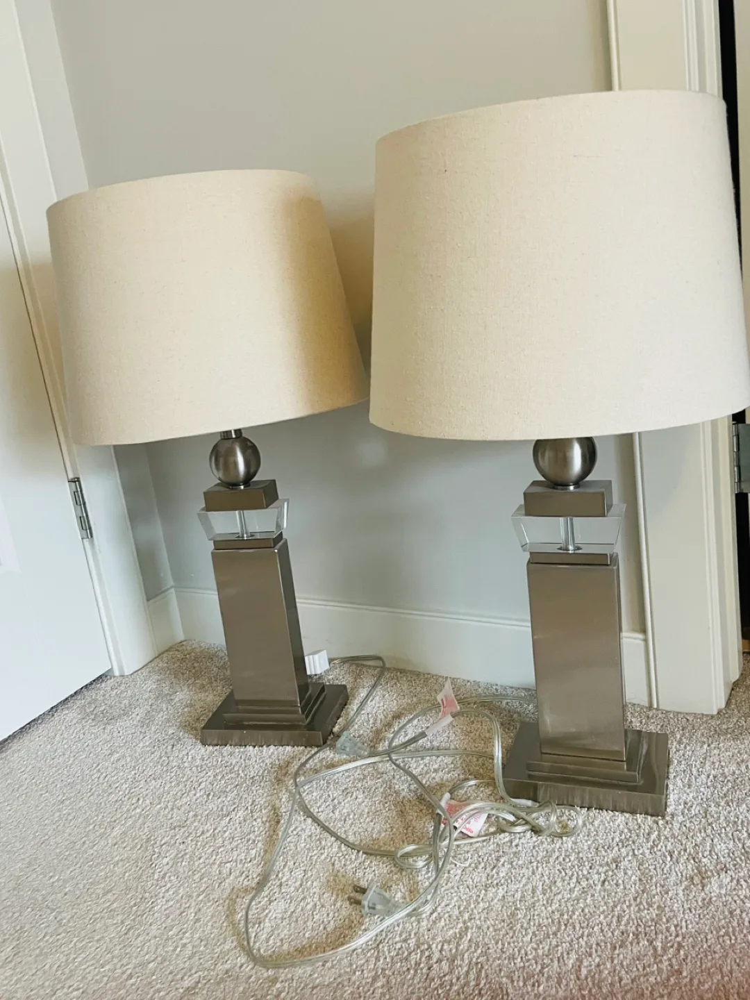 Linen shaded Table Lamps (set of 2) thumbnail