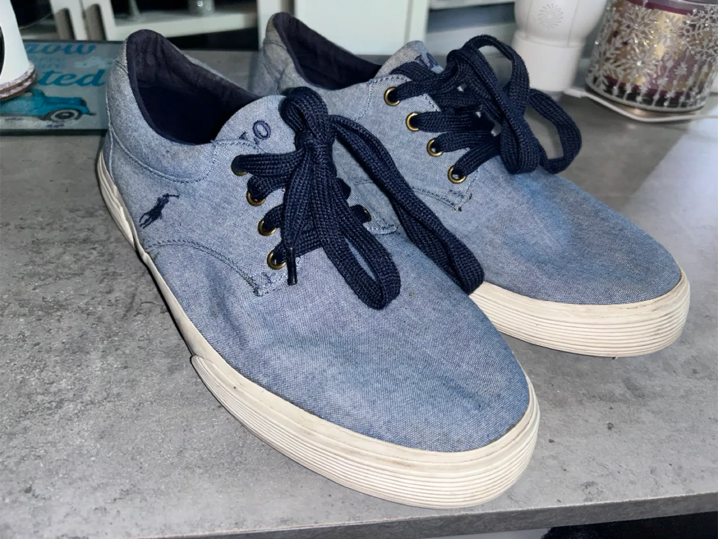 Polo Ralph Lauren Blue Canvas Sneakers - Size 11 thumbnail