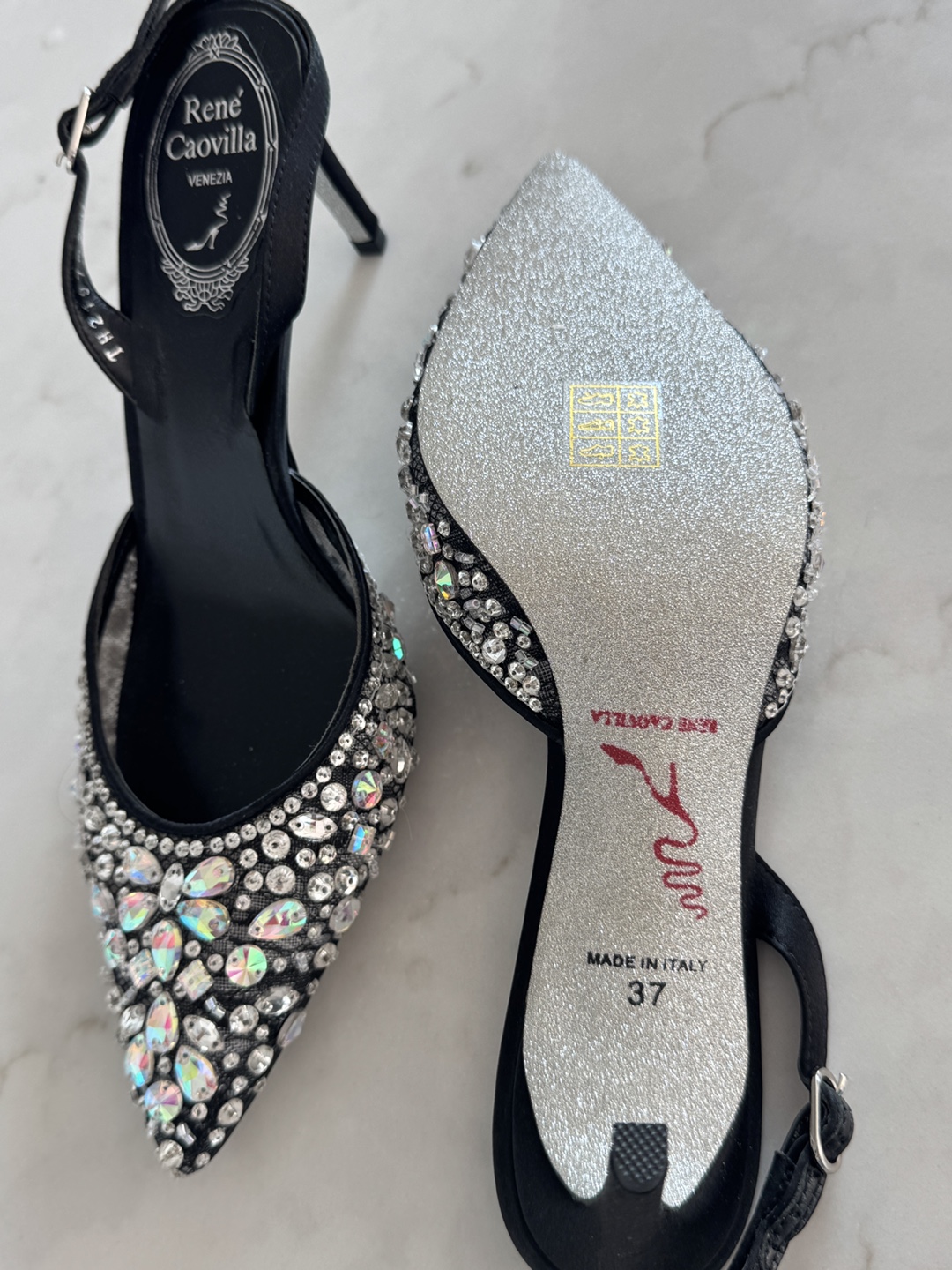 René Caovilla Embellished Heels - Size 37 - photo 2
