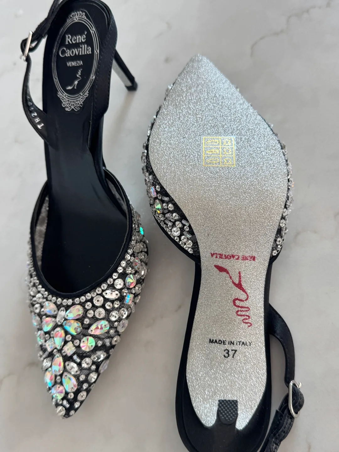 René Caovilla Embellished Heels - Size 37 image indicator(2)