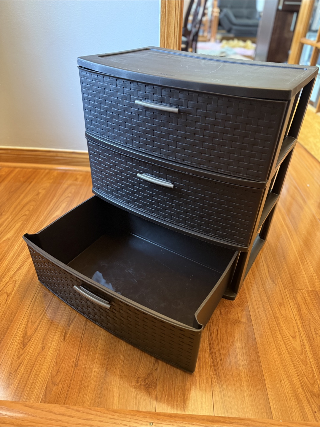 3-Drawer Wicker Weave Storage Tower - photo 4