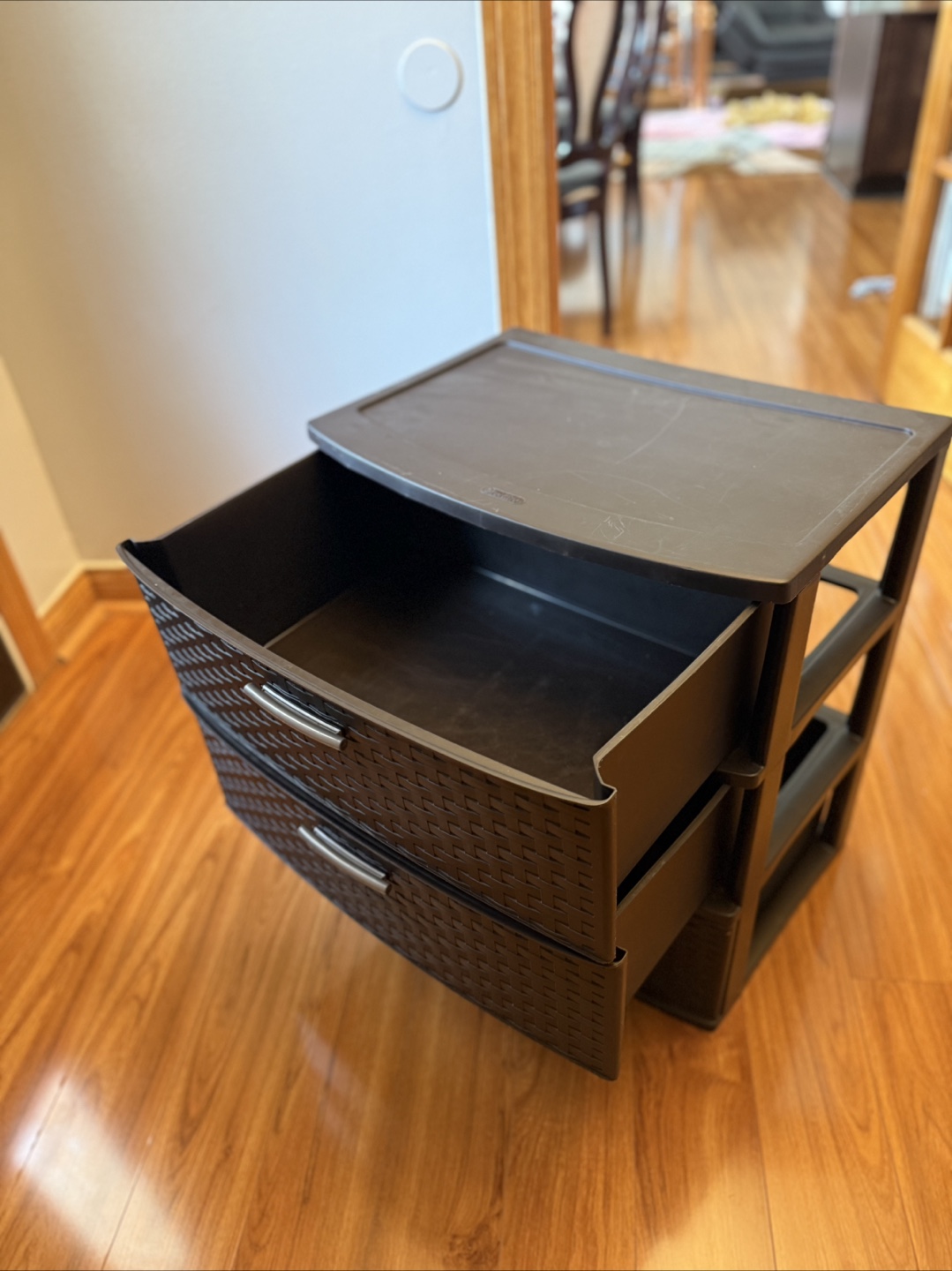 3-Drawer Wicker Weave Storage Tower - photo 3