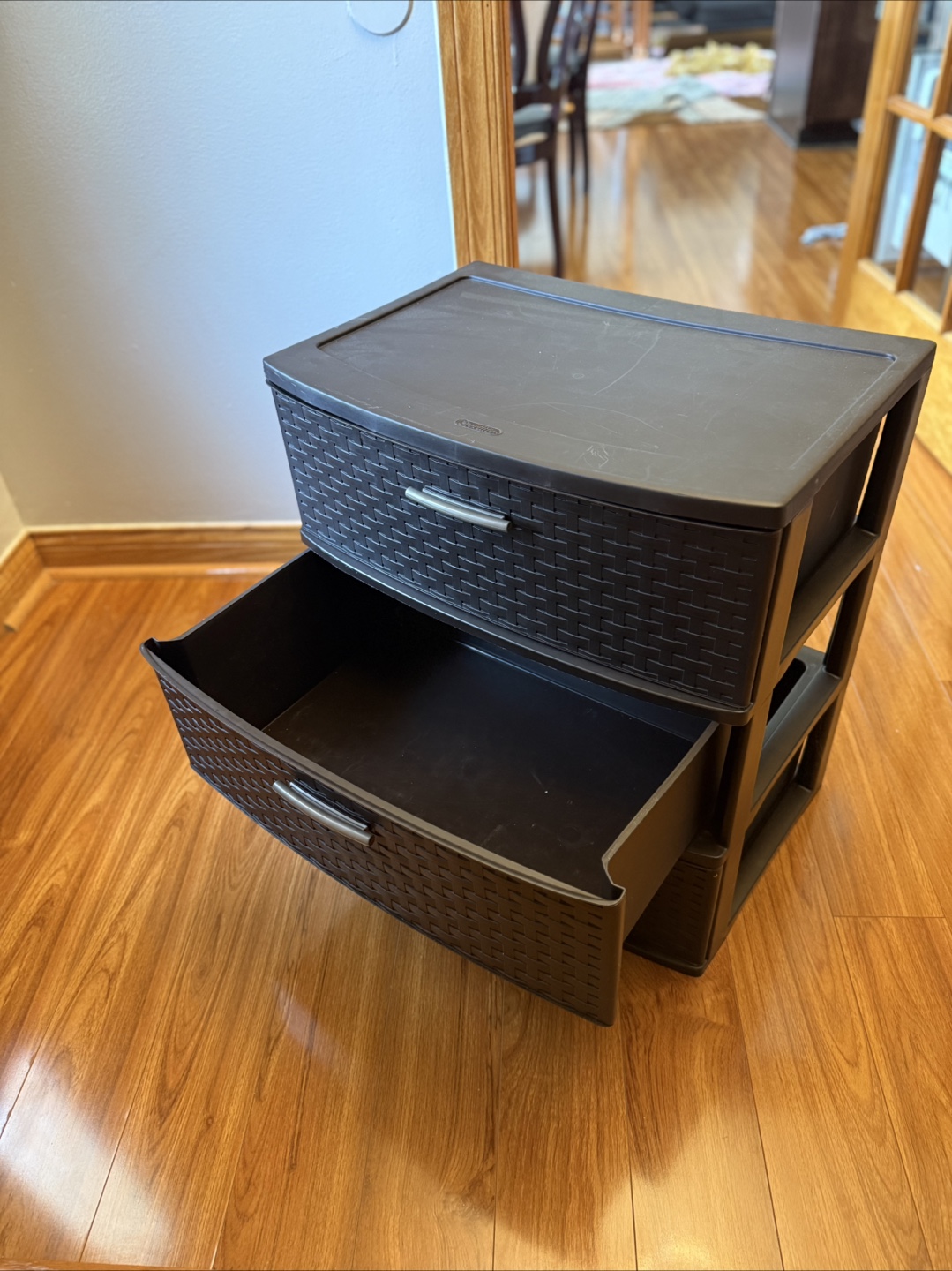 3-Drawer Wicker Weave Storage Tower - photo 2