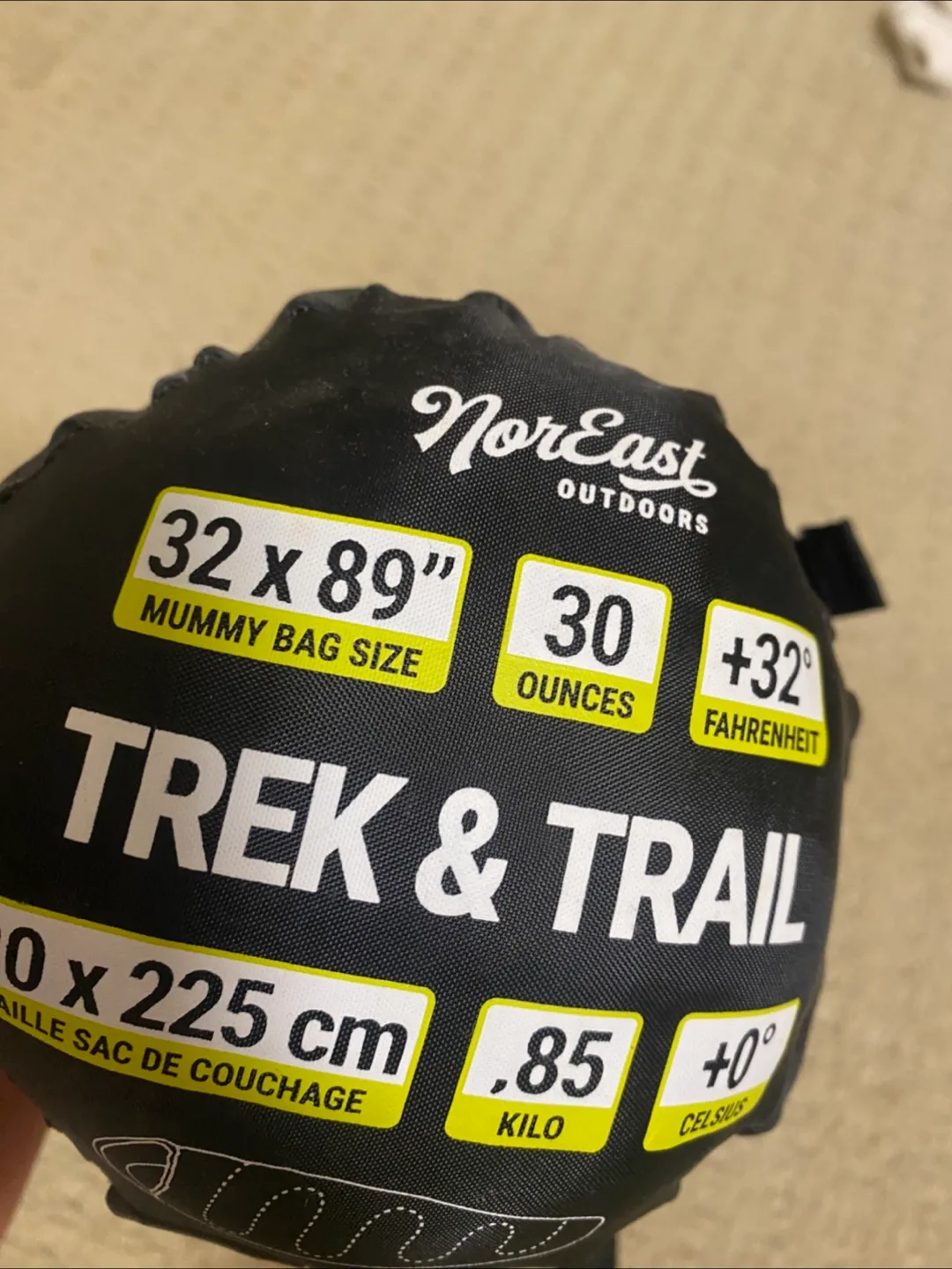 Nor East Outdoors Trek & Trail Mummy Sleeping Bag image indicator(2)