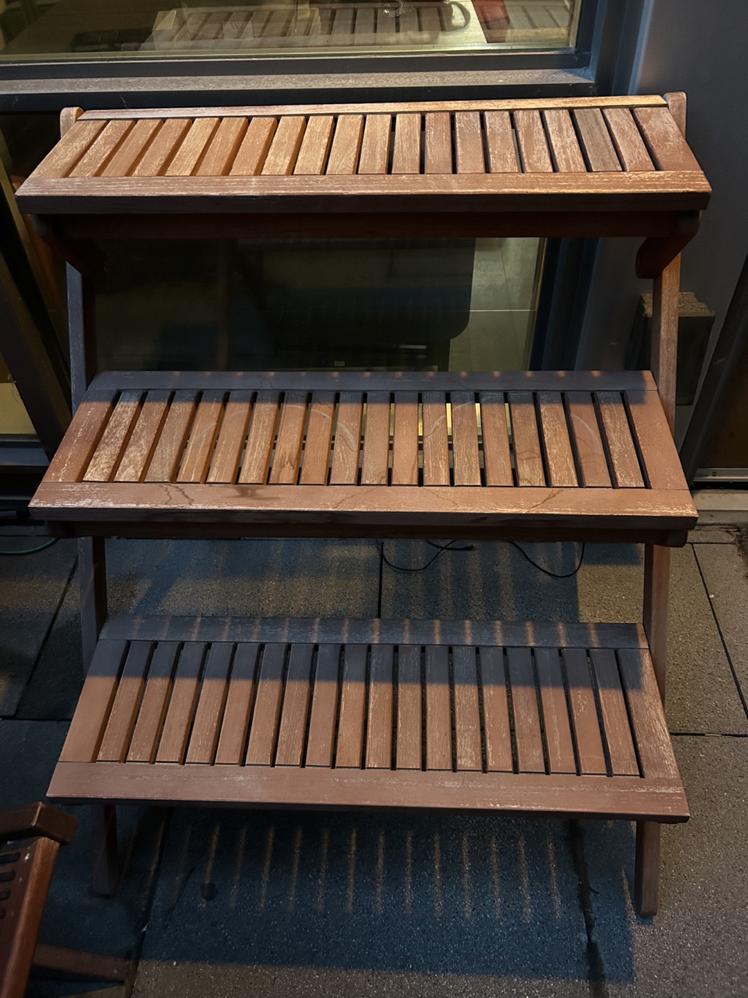 Wooden Folding Plant Stand