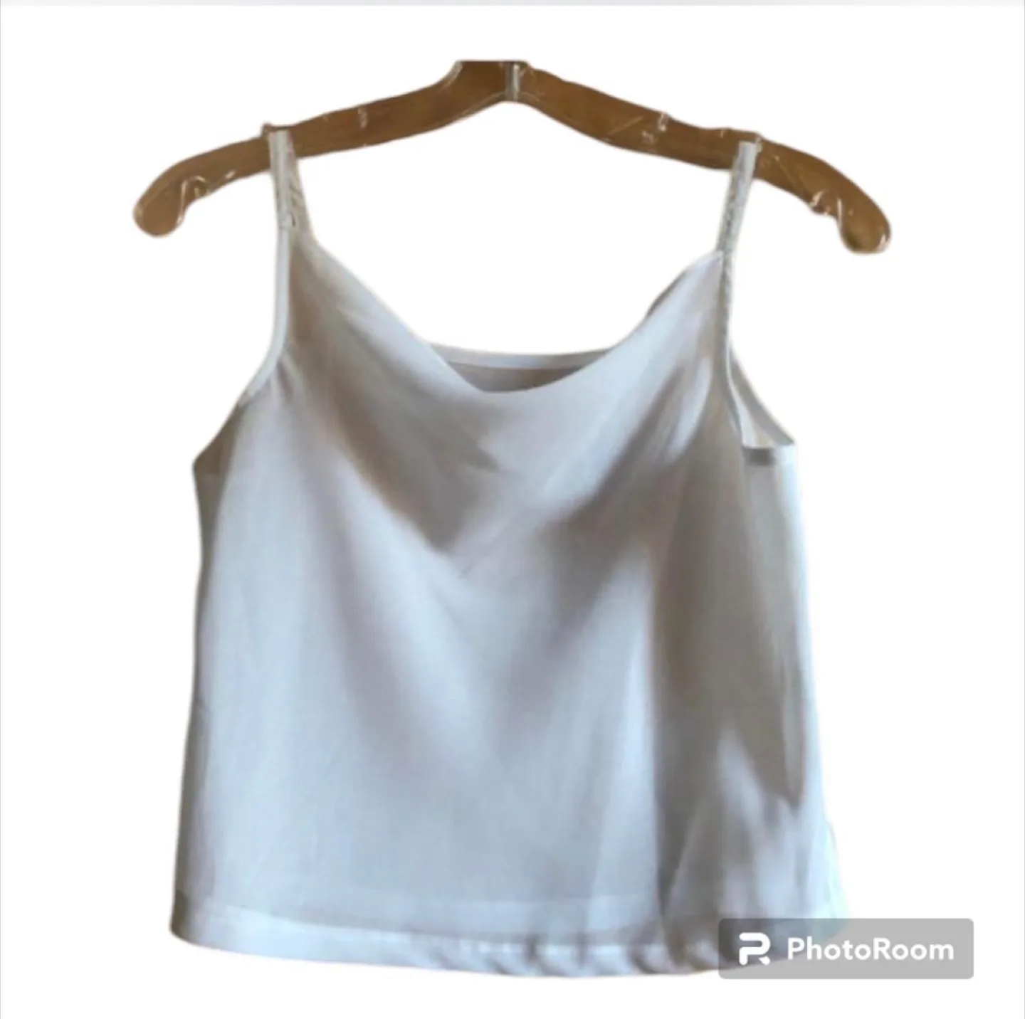 Vintage 90s Crop Top Spaghetti Straps Sheer White S/M image indicator(6)