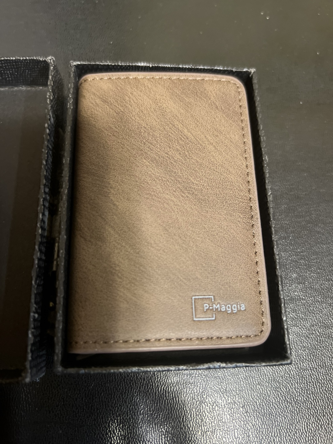 P. Maggia Brown Leather Wallet with Box