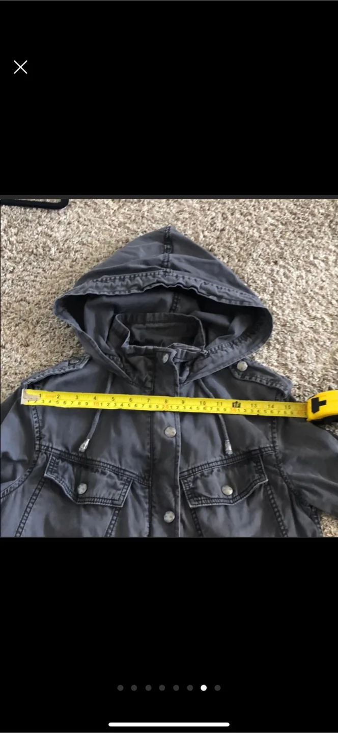 Aritzia Talula grey spring / fall hooded jacket image indicator(6)