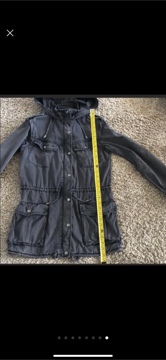 Aritzia Talula grey spring / fall hooded jacket image indicator(7)