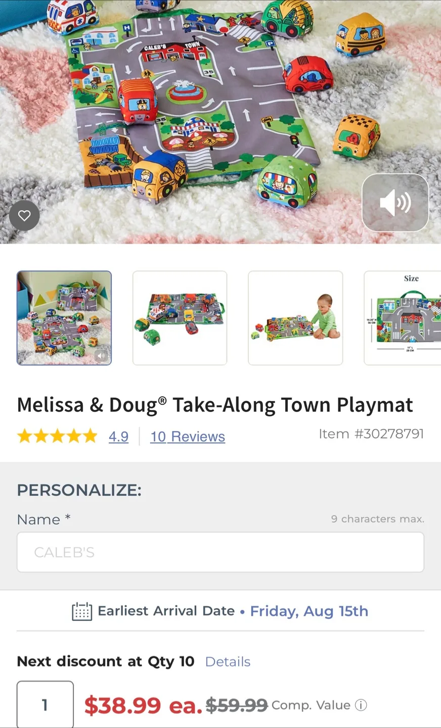 Melissa & Doug Take-Along Town Playmat image indicator(2)