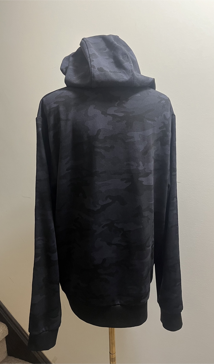 DKNY Mens Black Camo print Zip up Hoodie sz M - photo 5
