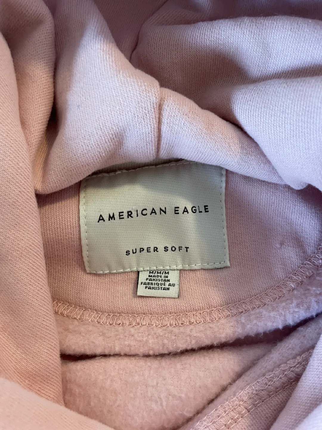 American Eagle Super Soft Pink Hoodie - Mens medium image indicator(3)