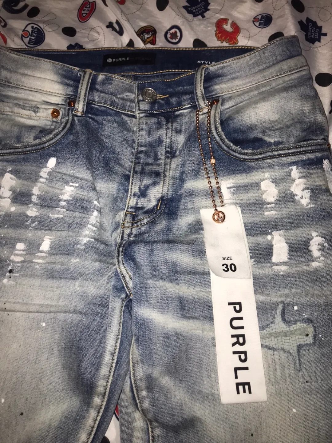 Purple Brand Distressed Denim Jeans - Size 30 thumbnail