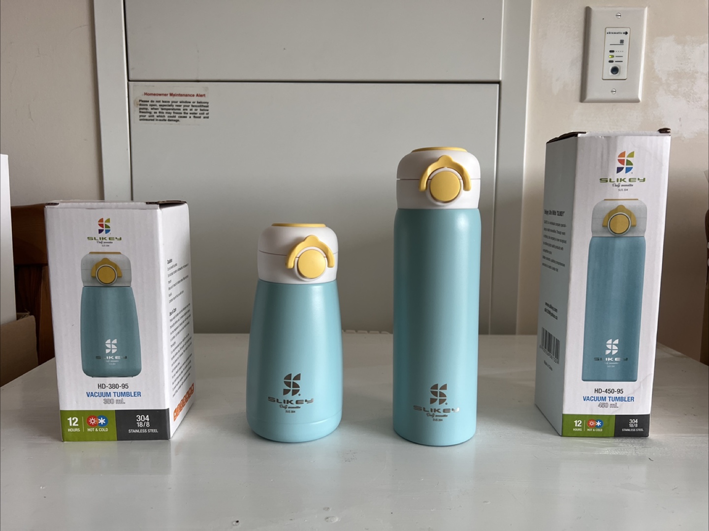 Slikey Vacuum Tumblers, 300ml & 450ml, New in Box