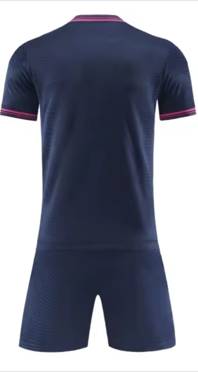 Navy Blue & Pink Soccer Jersey Set - photo 2