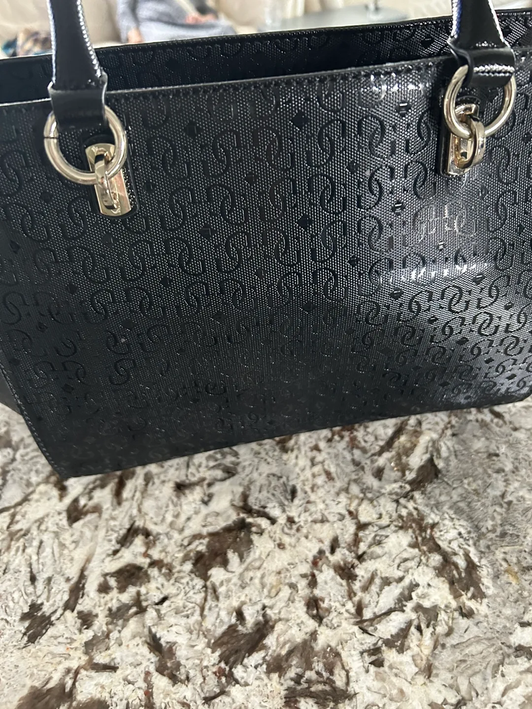 Guess Black Satchel Purse image indicator(3)