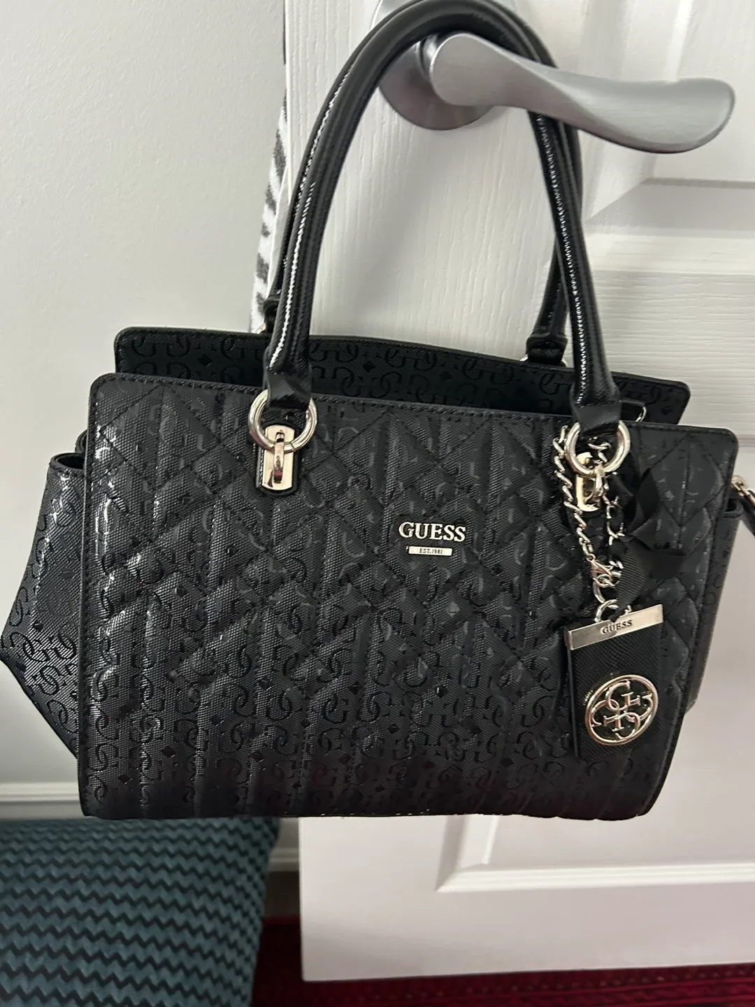 Guess Black Satchel Purse image indicator(2)