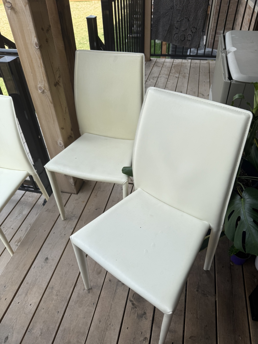 Set of 4 cream White Dining Chairs - photo 2