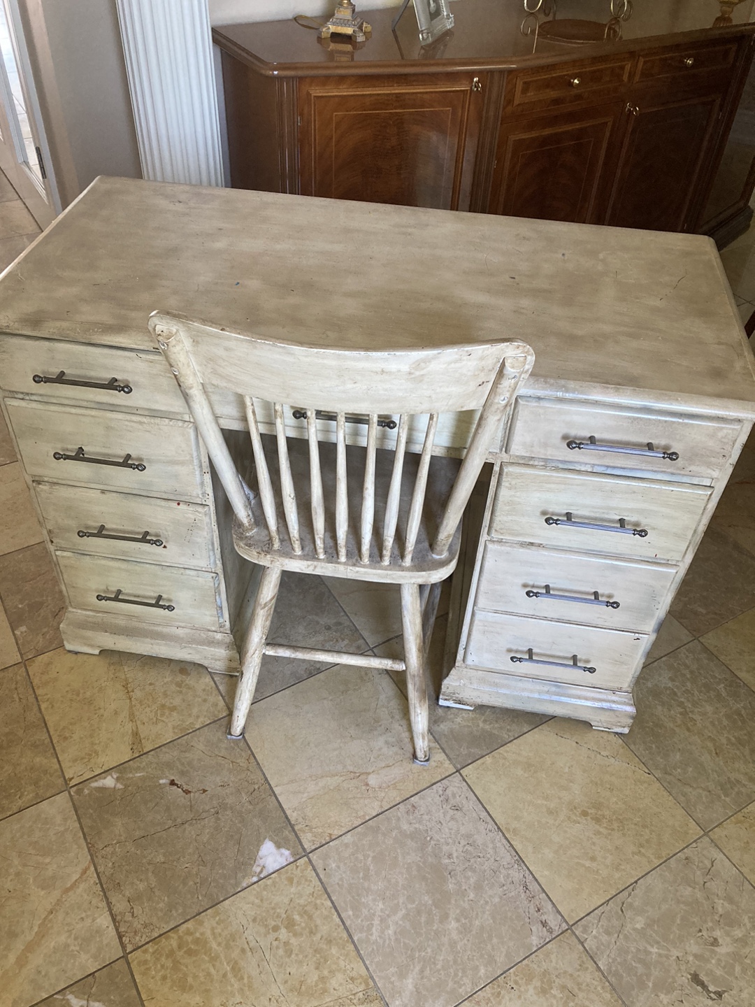 Vintage Style Desk & Chair Set