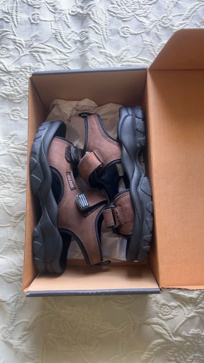 Eddie Bauer Brown Leather Sandals thumbnail