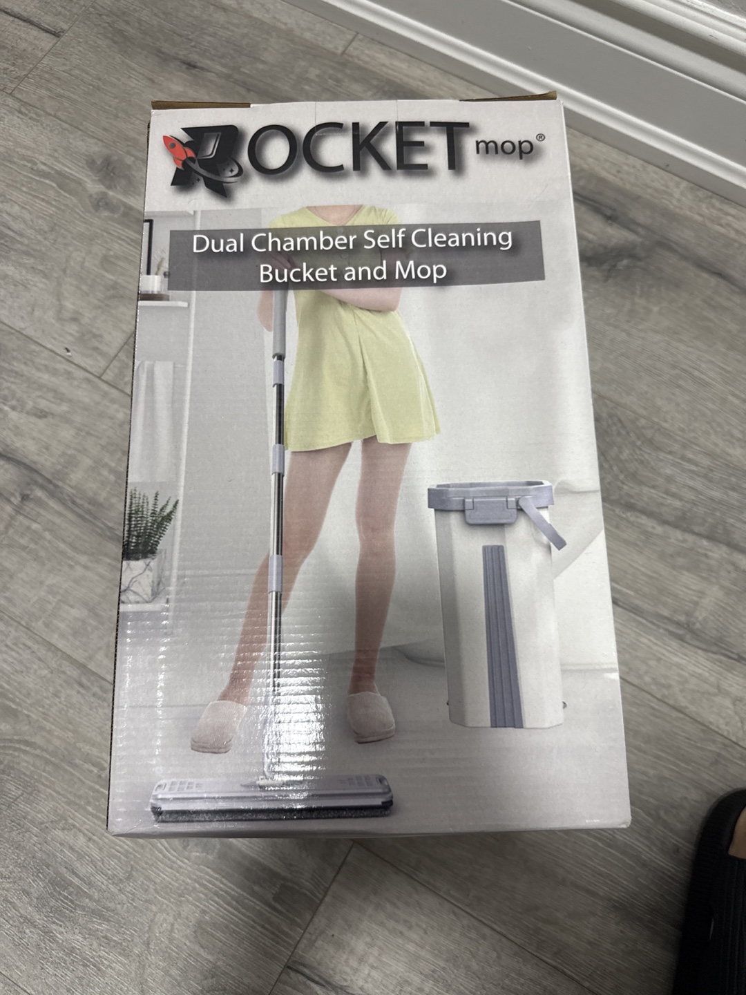 Rocket Mop Dual Chamber Self Cleaning Bucket and Mop