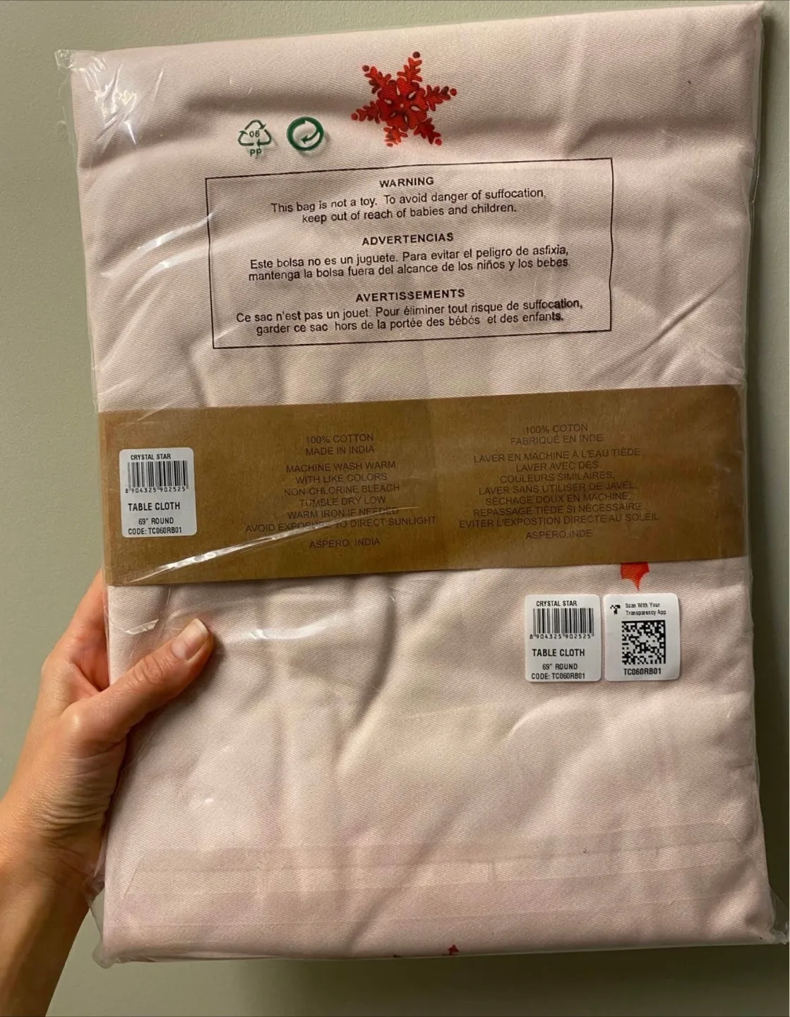 Maison d'Hermine 69" Round Table Cloth - New image indicator(2)