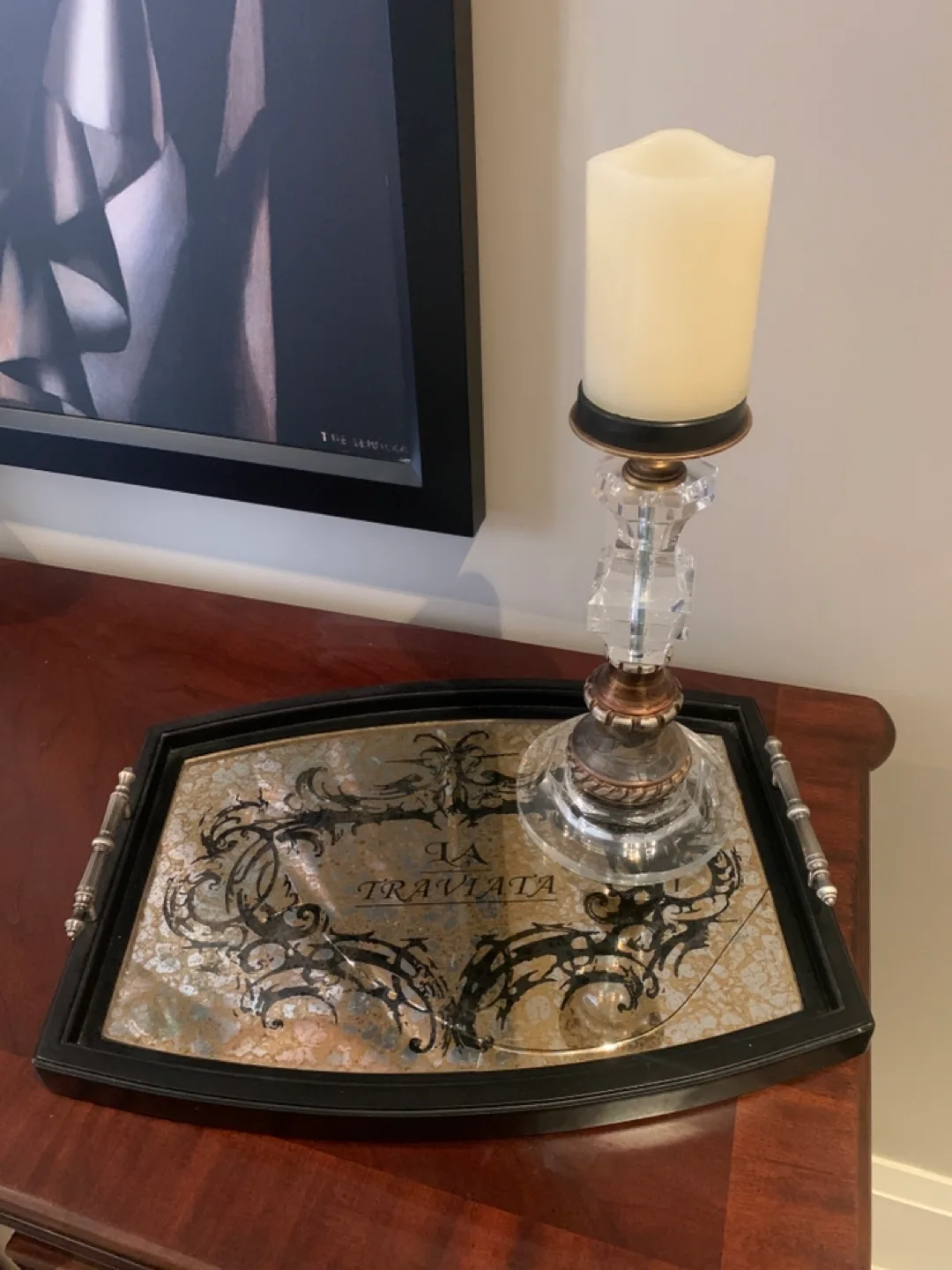 Candle holder with La Traviata Decorative Tray thumbnail