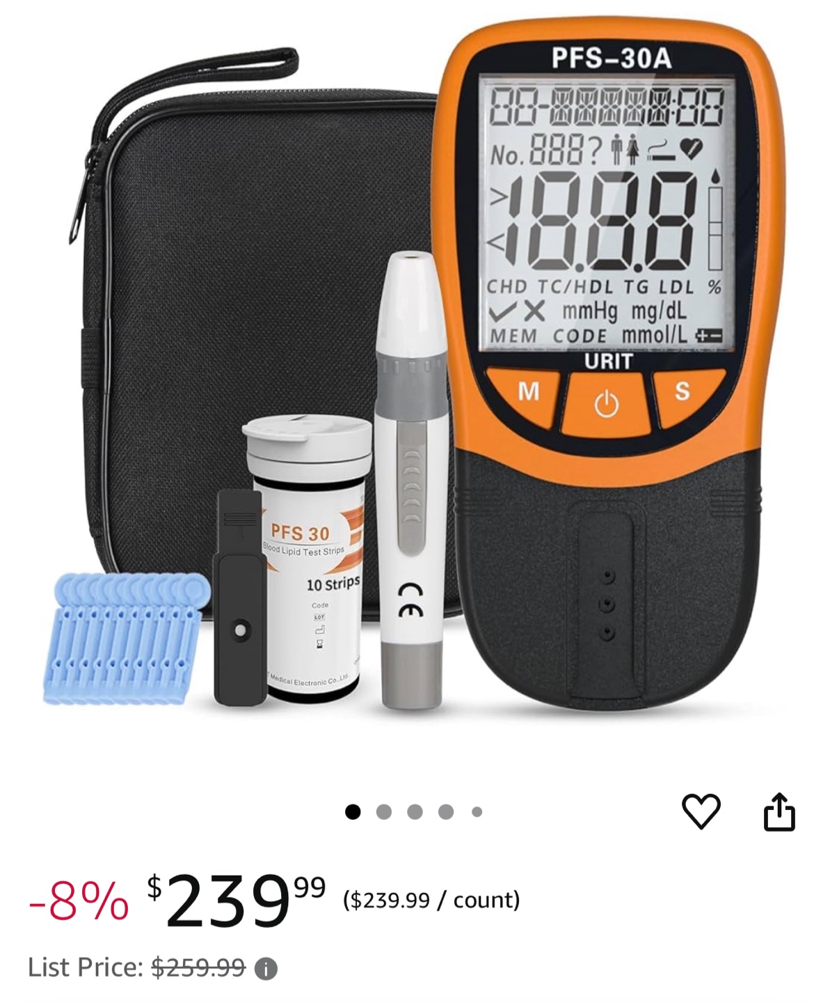 PFS-30A Cholesterol Meter.NEW