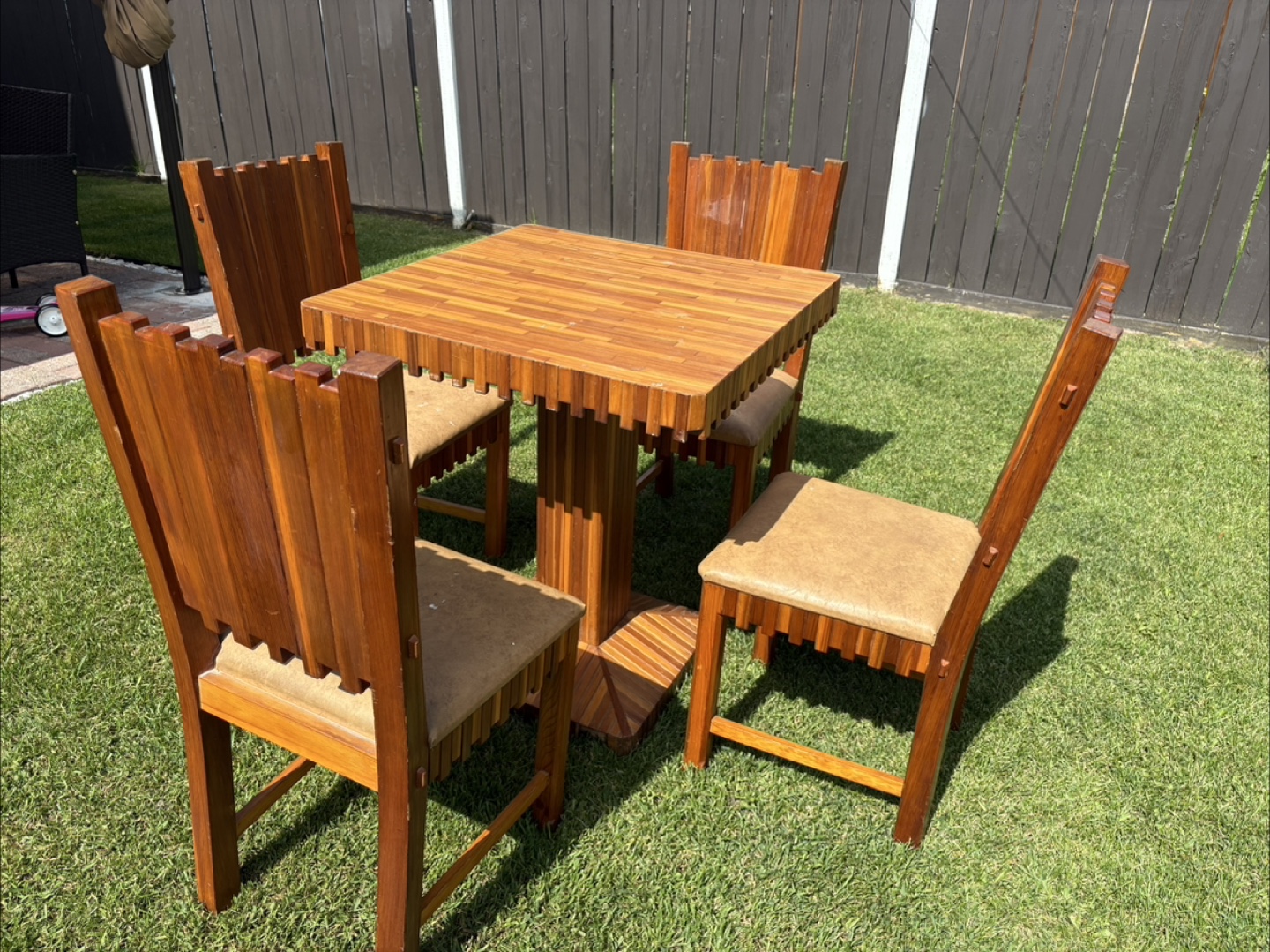 Wooden Table with 4 chairs - photo 2