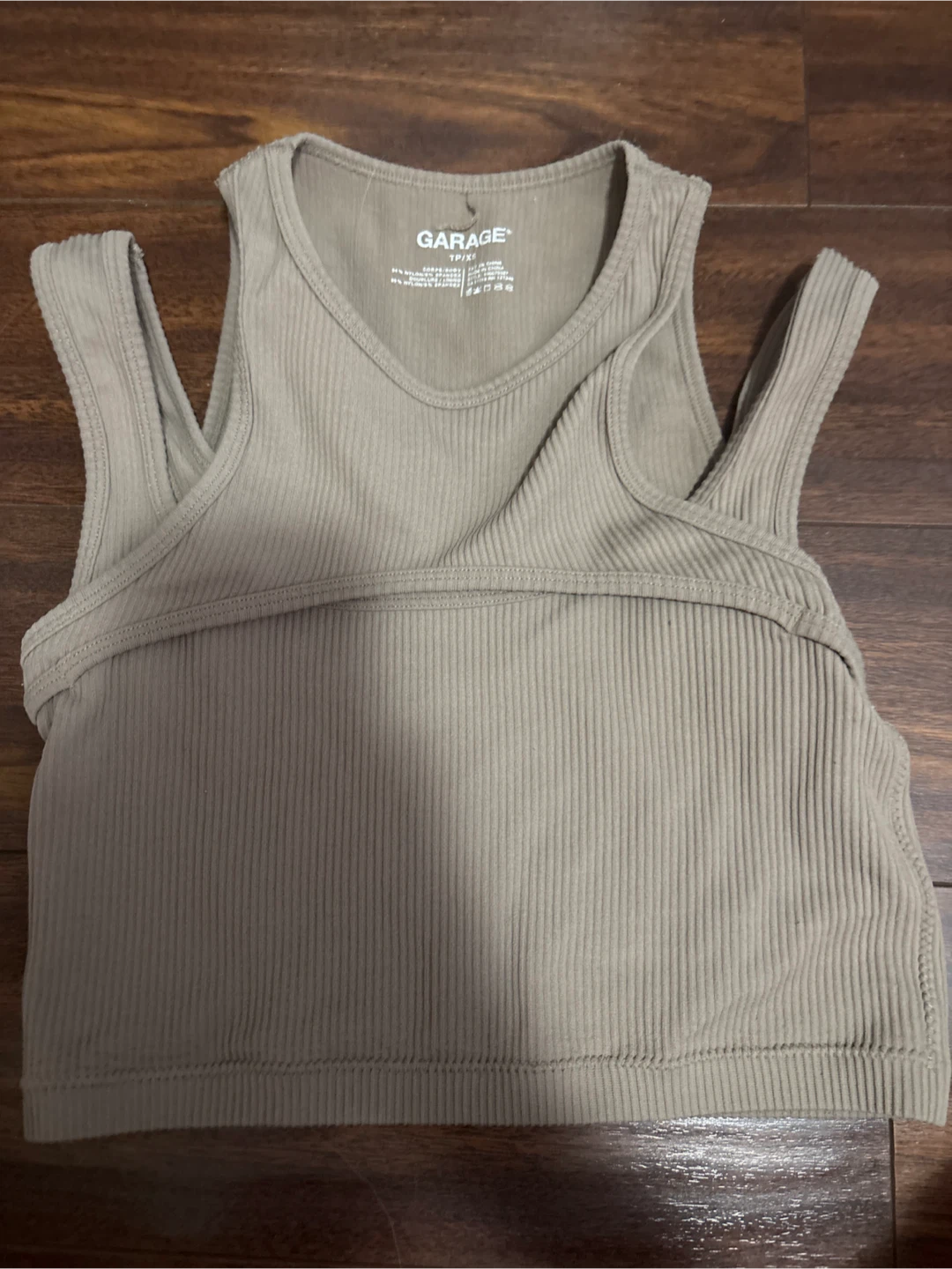 Garage Ribbed Tank Top - TP/XS