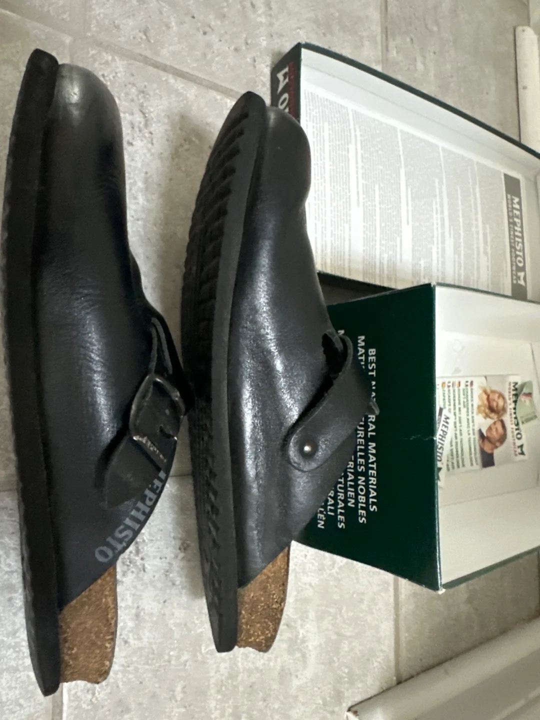 Mephisto Nathan Black Sandals Size 8 image indicator(4)