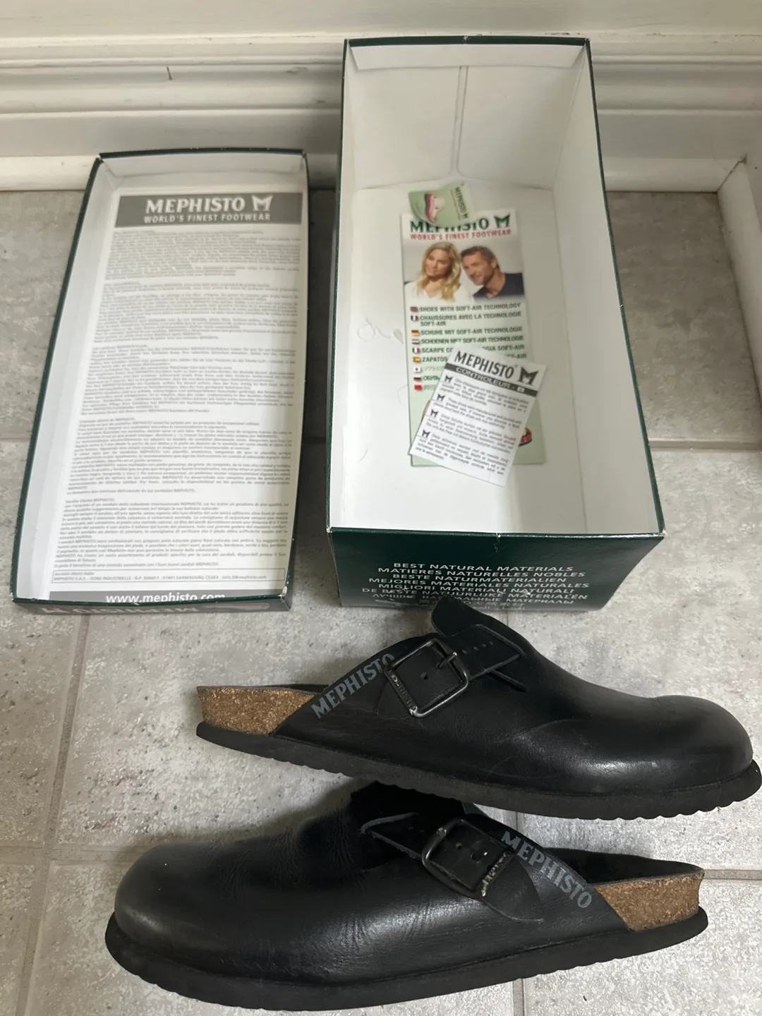 Mephisto Nathan Black Sandals Size 8 image indicator(5)