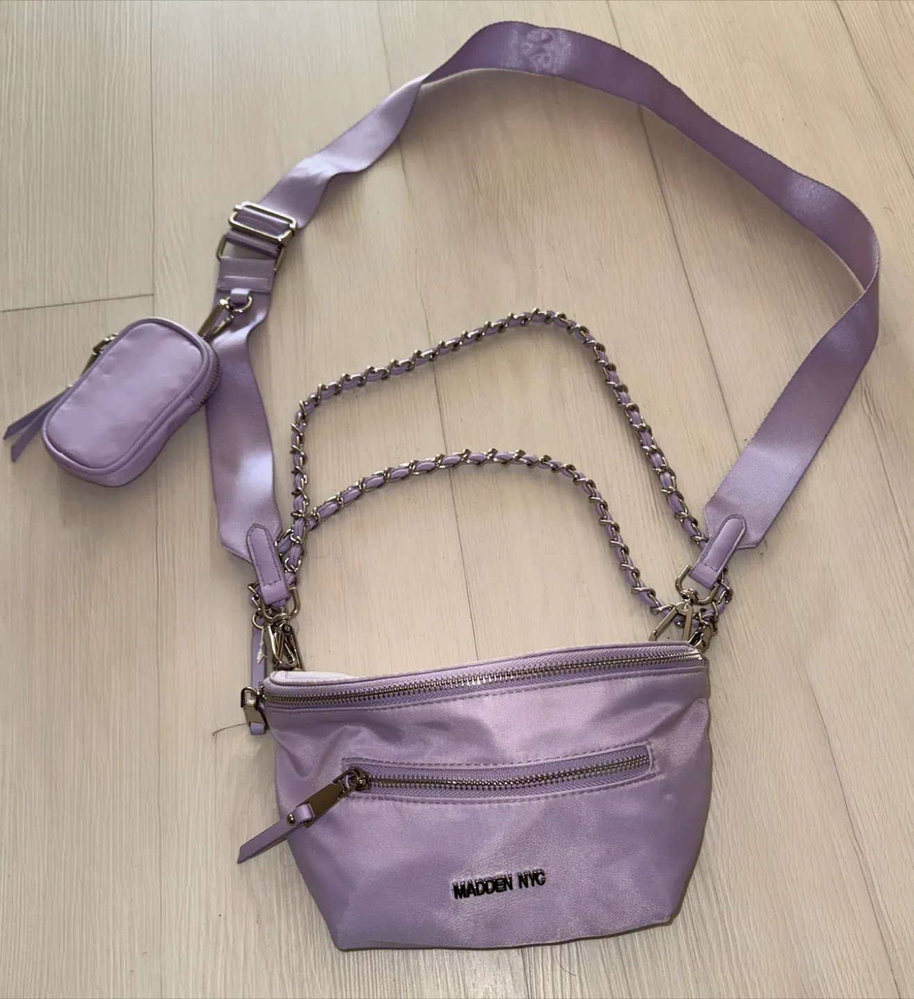 Madden NYC Lilac crossbody Bag with Chain thumbnail