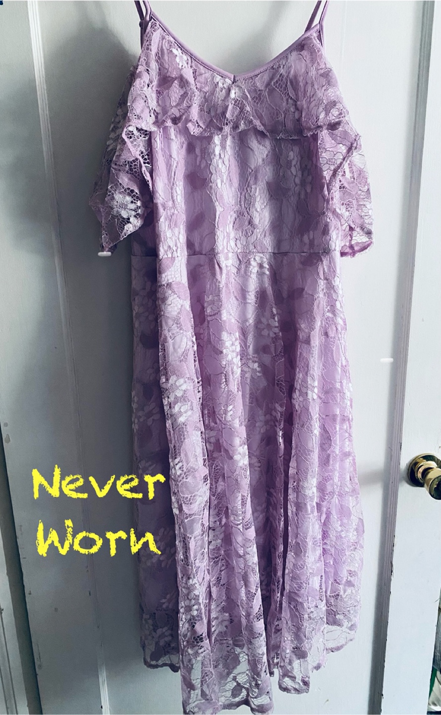 Violet Lace Tea Length Dress - Size 4XL - photo 2