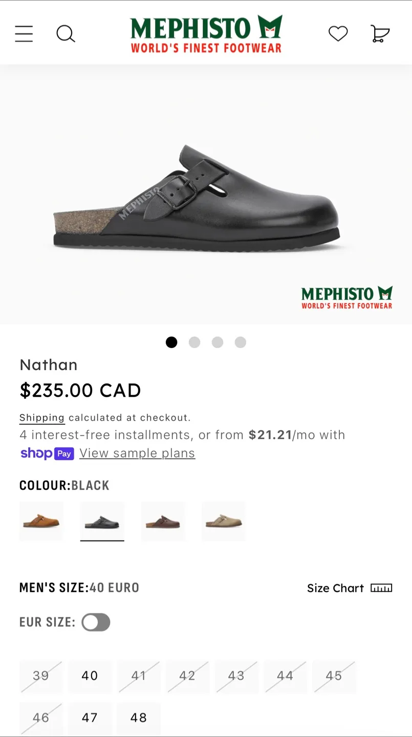 Mephisto Nathan Black Sandals Size 8 image indicator(7)