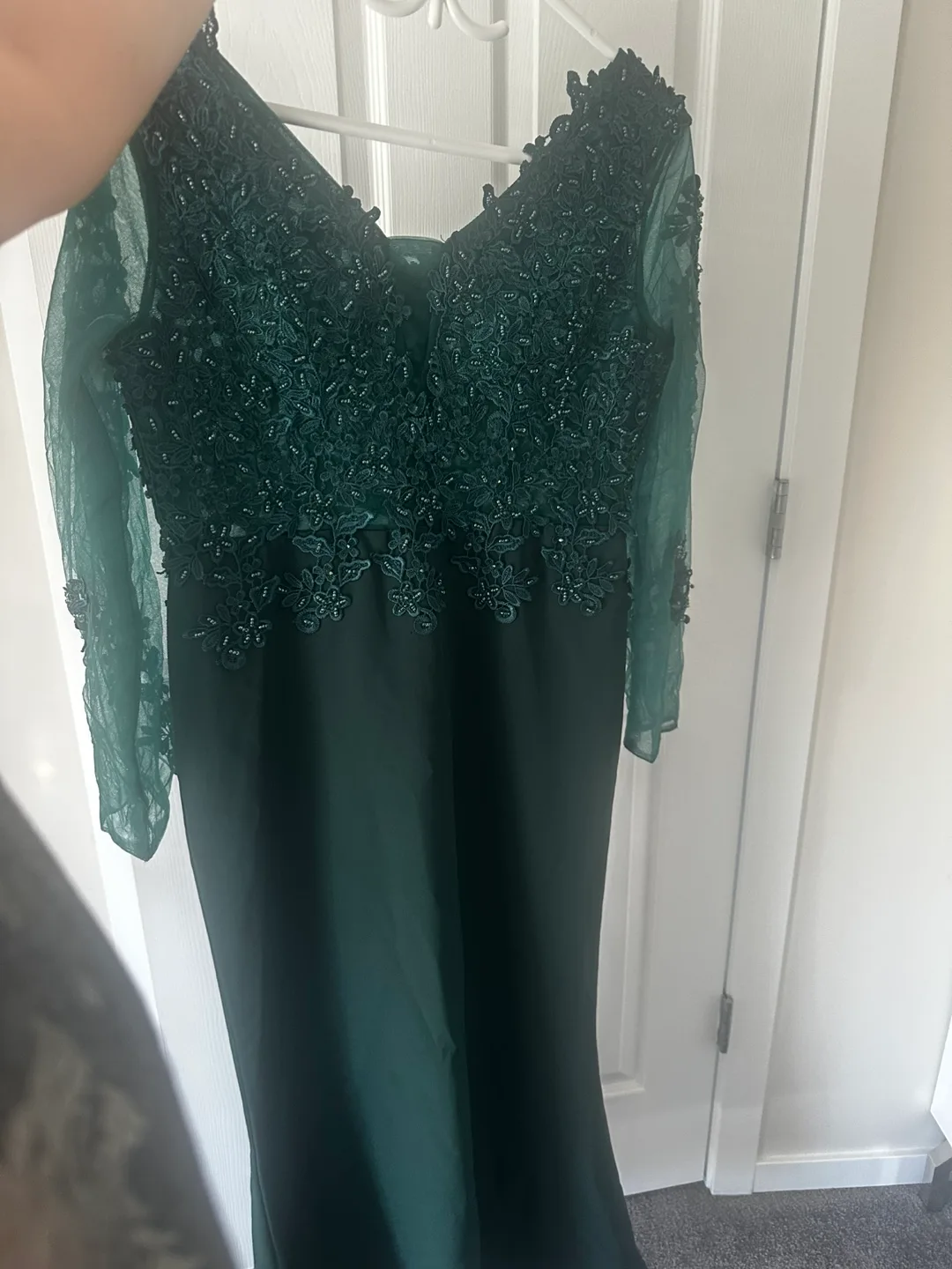 Emerald Green Evening Gown thumbnail