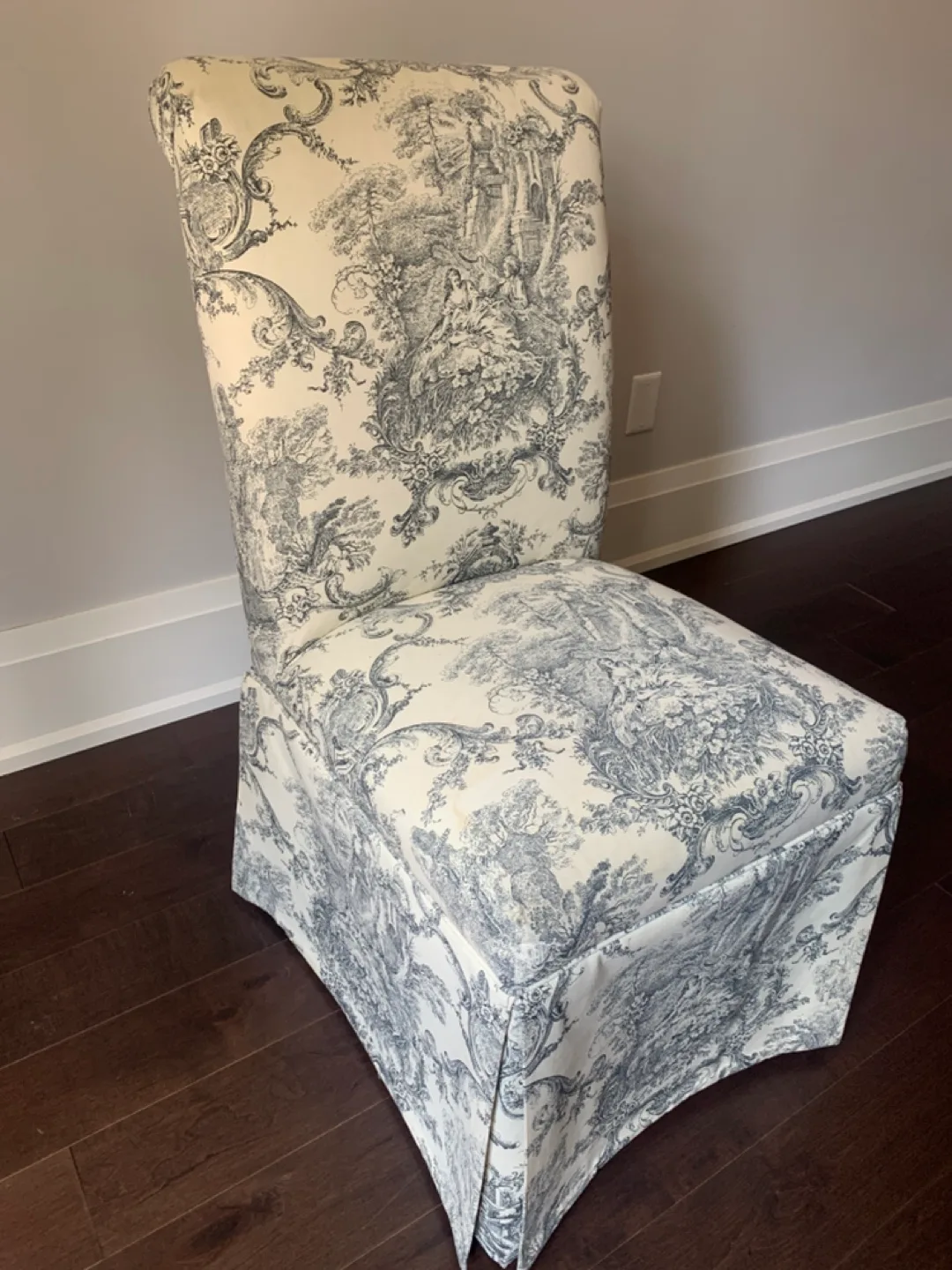 Toile Fabric Dining/vanity Chair image indicator(2)